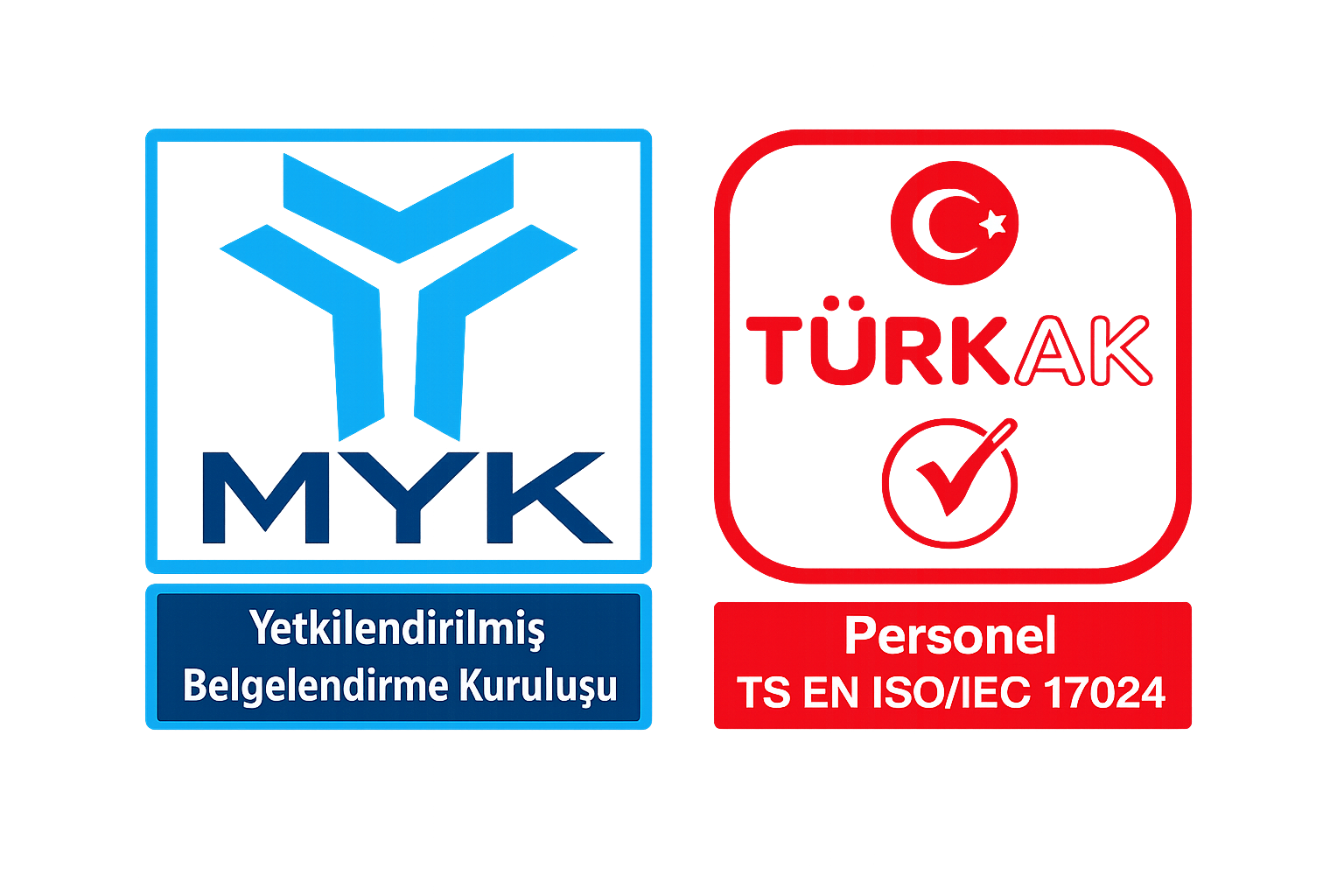 MYK ve TÜRKAK yetkilendirme görseli
